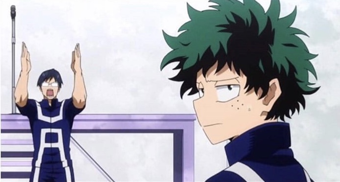 Plantilla de meme Deku Ignoring Iida
