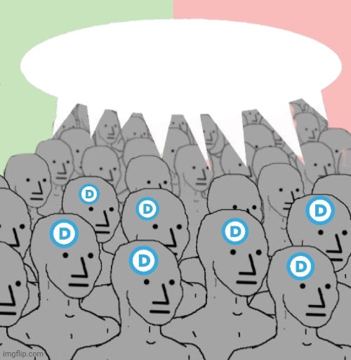 Plantilla de meme Democrat Npc Meme