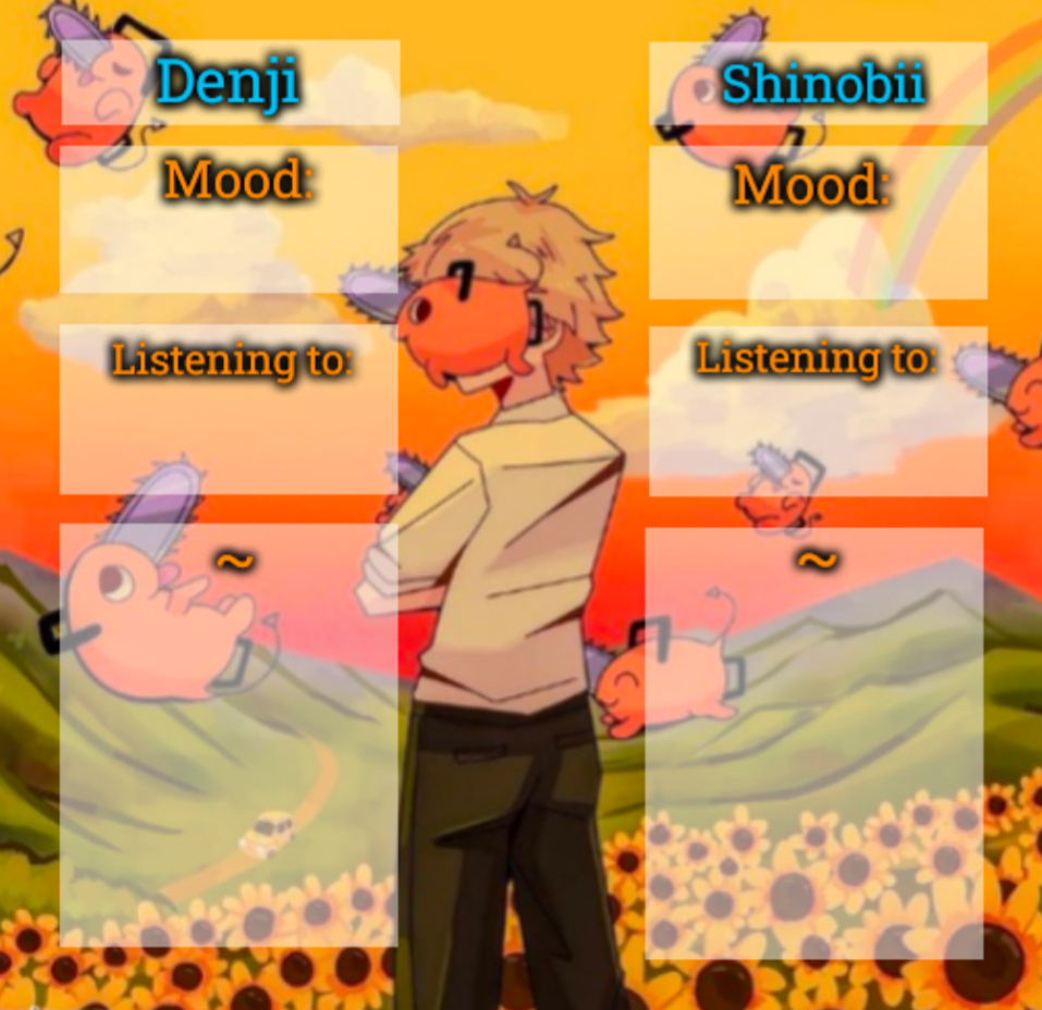 Template meme Denji and Shinobii announcement temp