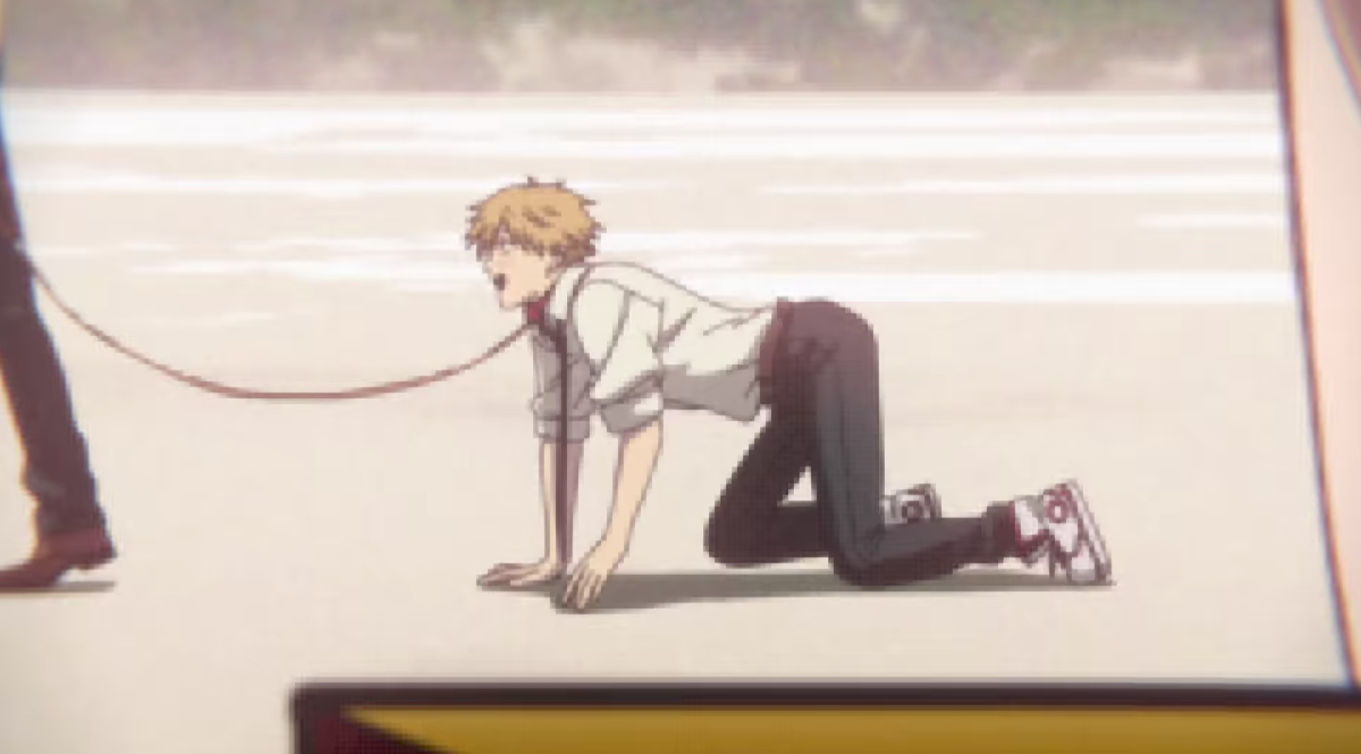 Plantilla de meme Denji on a leash