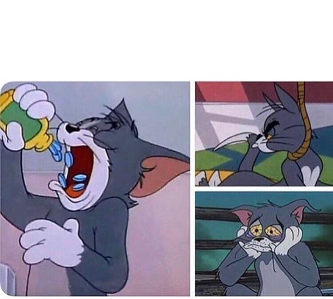 Plantilla de meme Depressed Tom