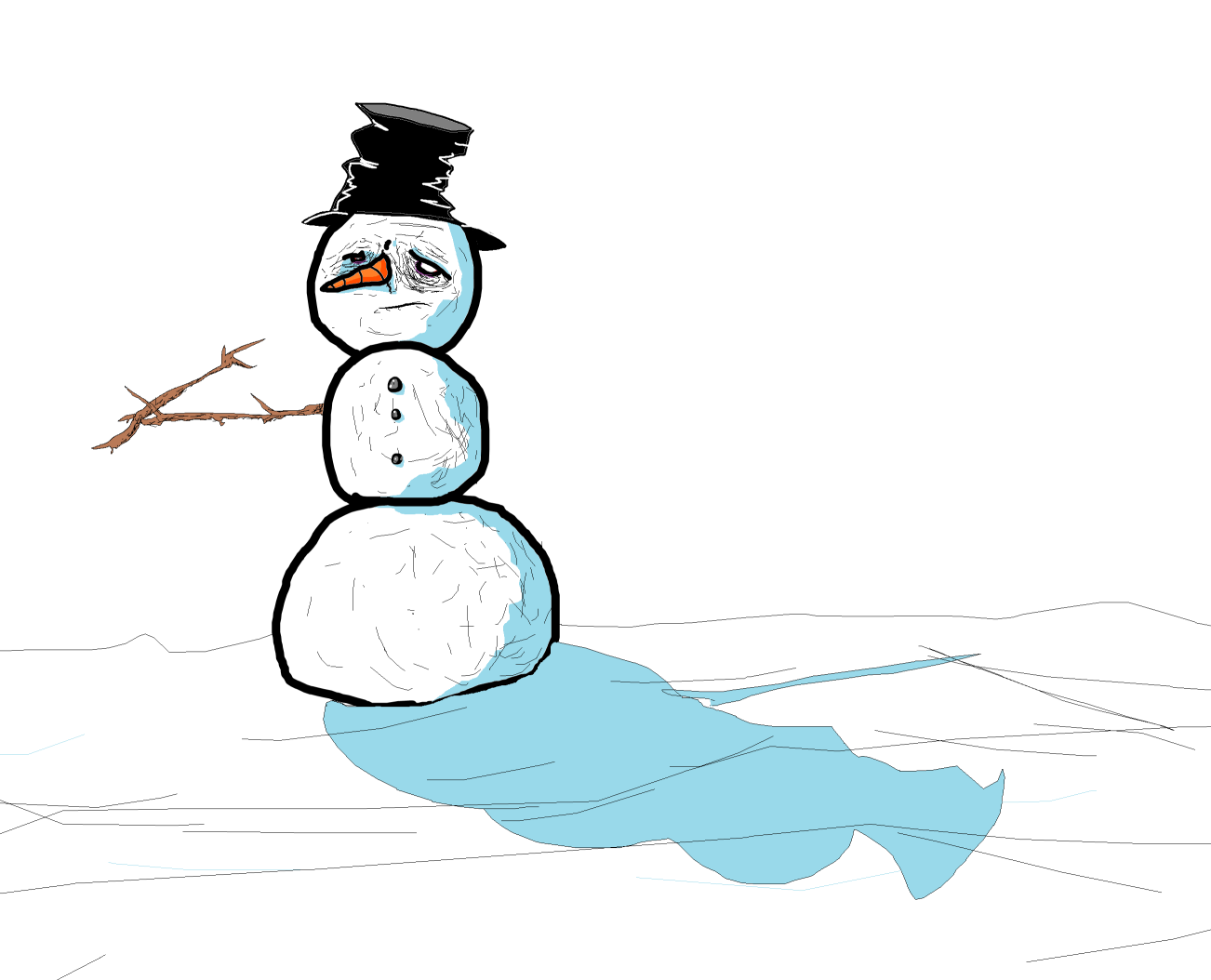Plantilla de meme Depressing Snowman