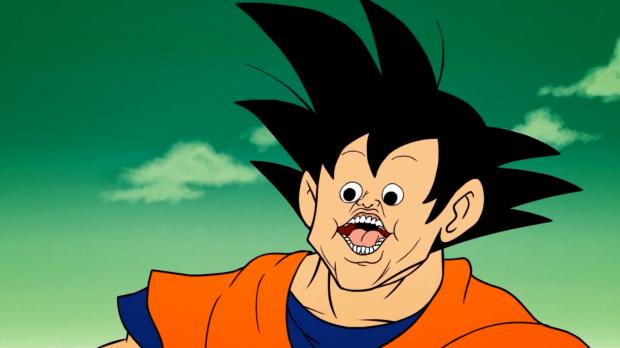 Plantilla de meme Derpy Interest Goku