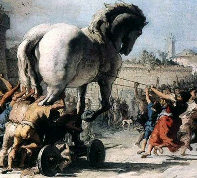 Plantilla de meme Destroy the trojan horse