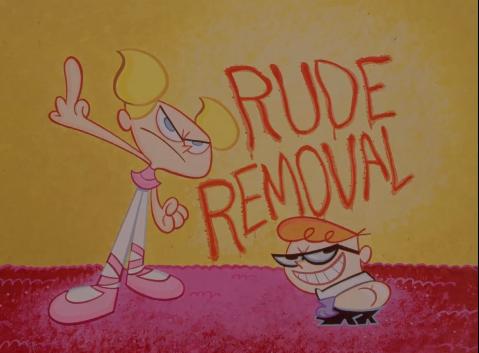 Plantilla de meme Dexter's Laboratory - Rude Removal