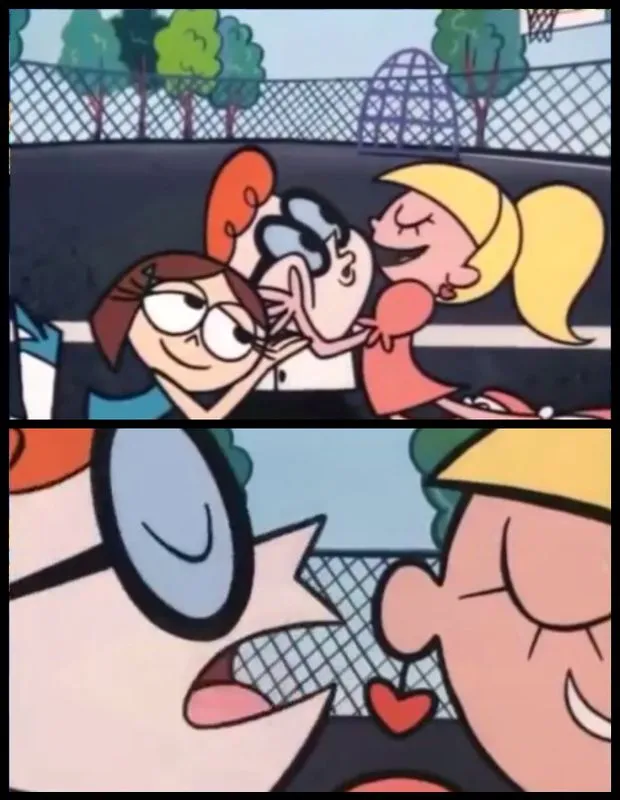 Plantilla de meme Dexter’s Laboratory Whisper in Ear