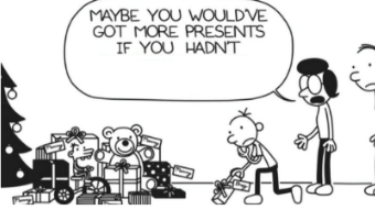 Plantilla de meme Diary of a wimpy kid Christmas meme