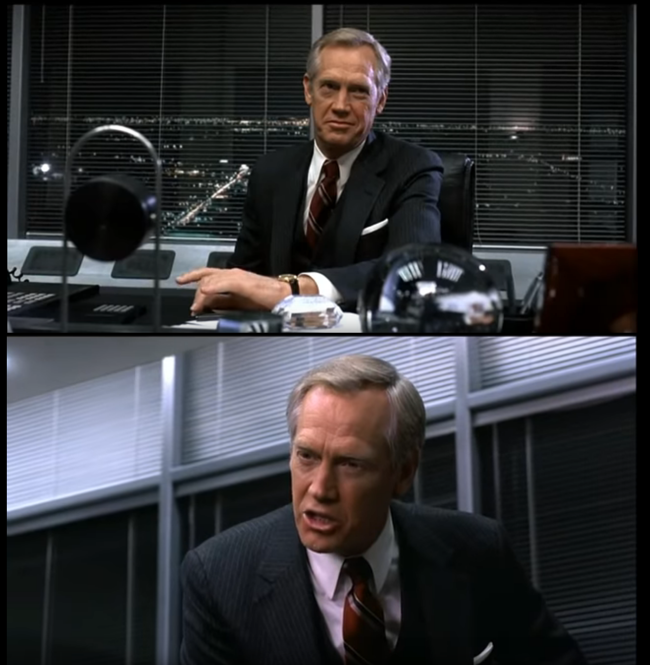 Template meme Dick Jones from robocop is a creep