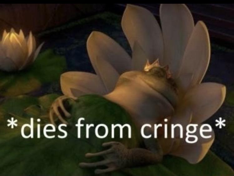 Dies from cringe meme template