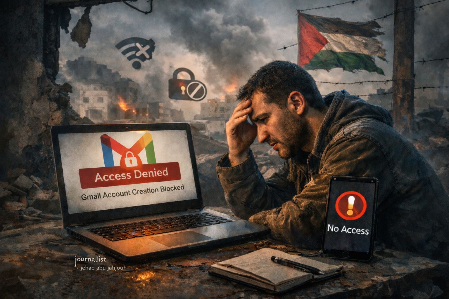 Plantilla de meme Digital Deprivation in Gaza