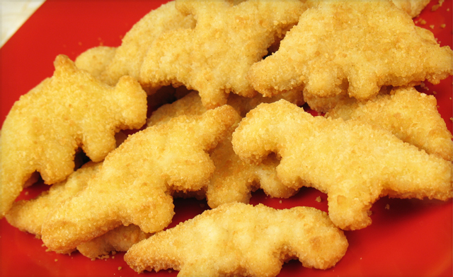 Template meme Dinosaur chicken nuggets 