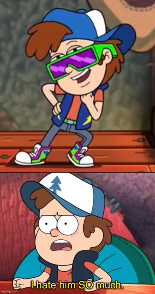 Plantilla de meme Dipper I hate him so much
