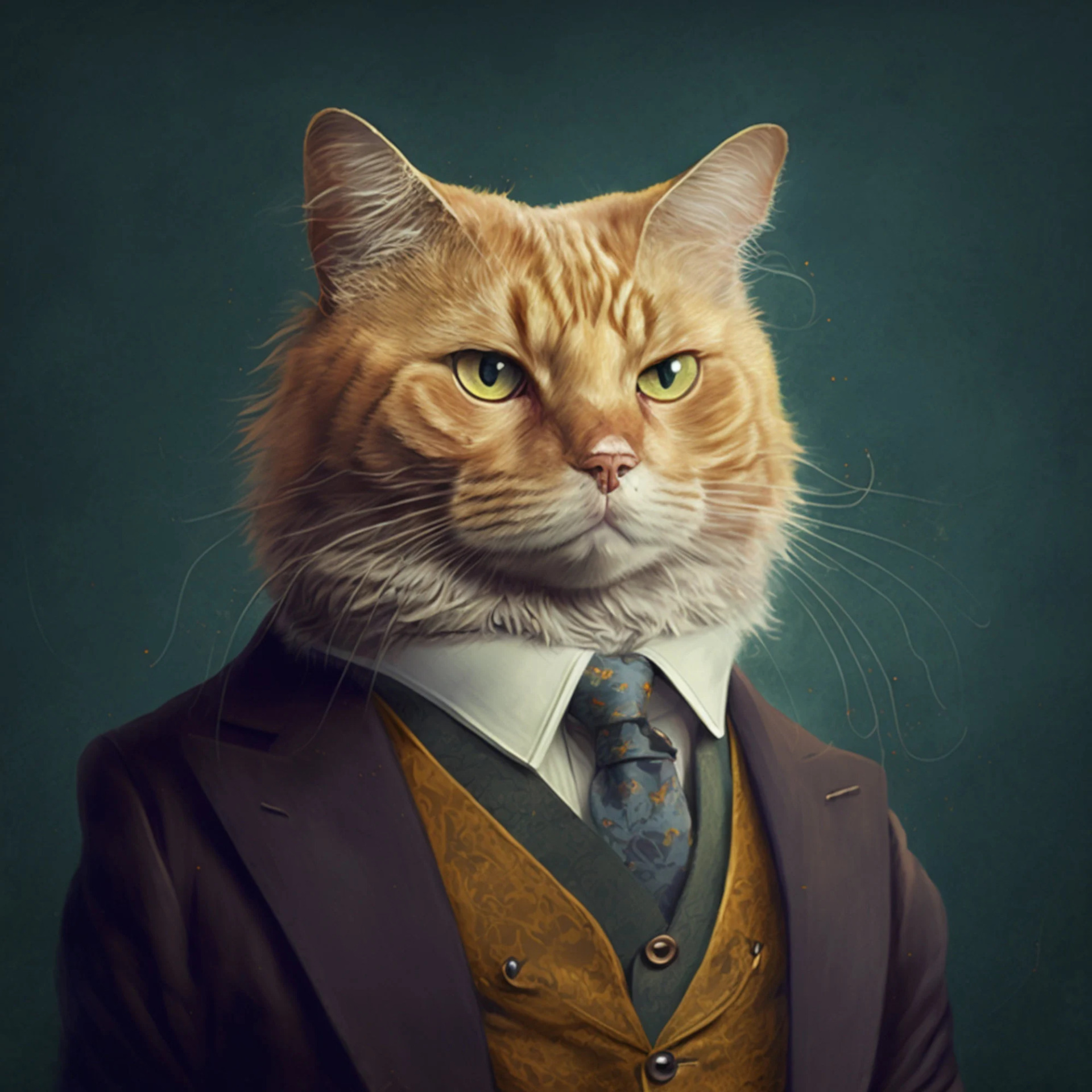 Plantilla de meme distinguished cat