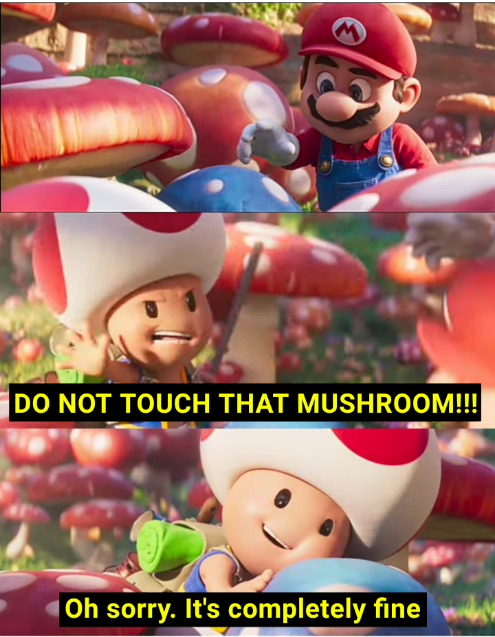 Template meme Do not touch that mushroom