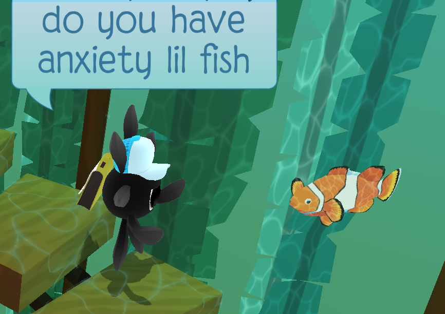 Template meme do you have anxiety lil fish