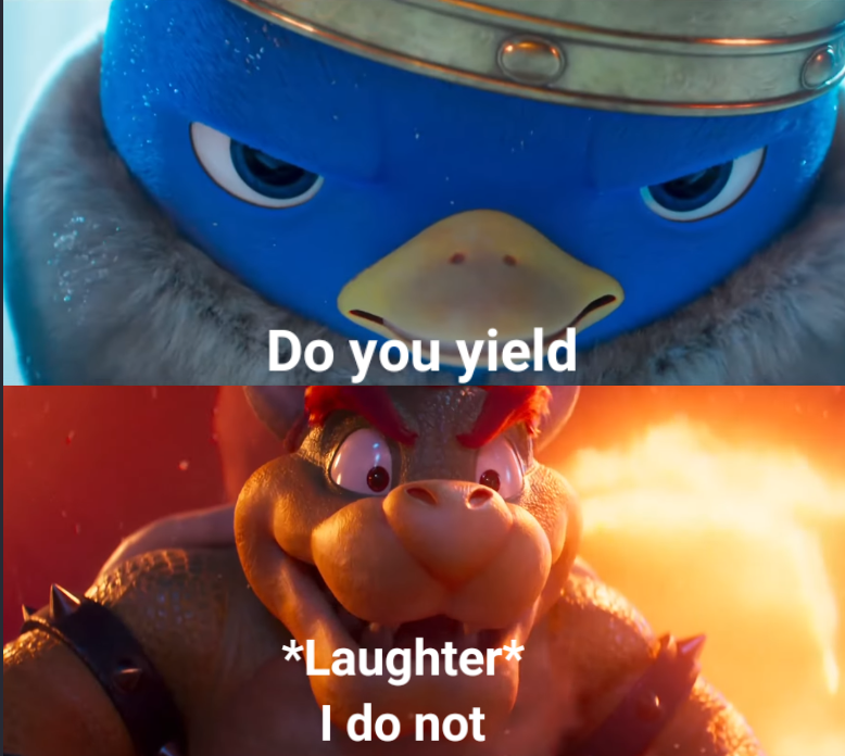 Plantilla de meme Do you yield?