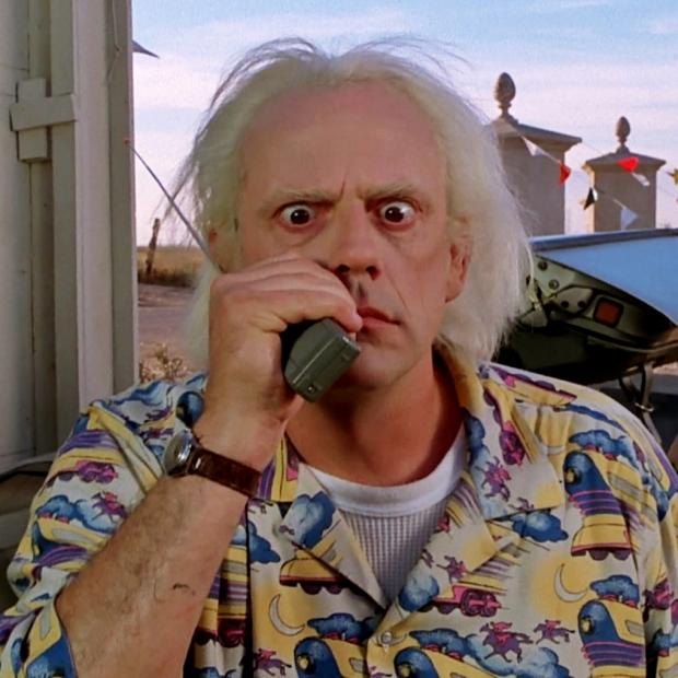Doc back to the future meme template