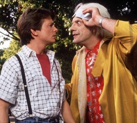 Template meme Doc Brown Marty Mcfly