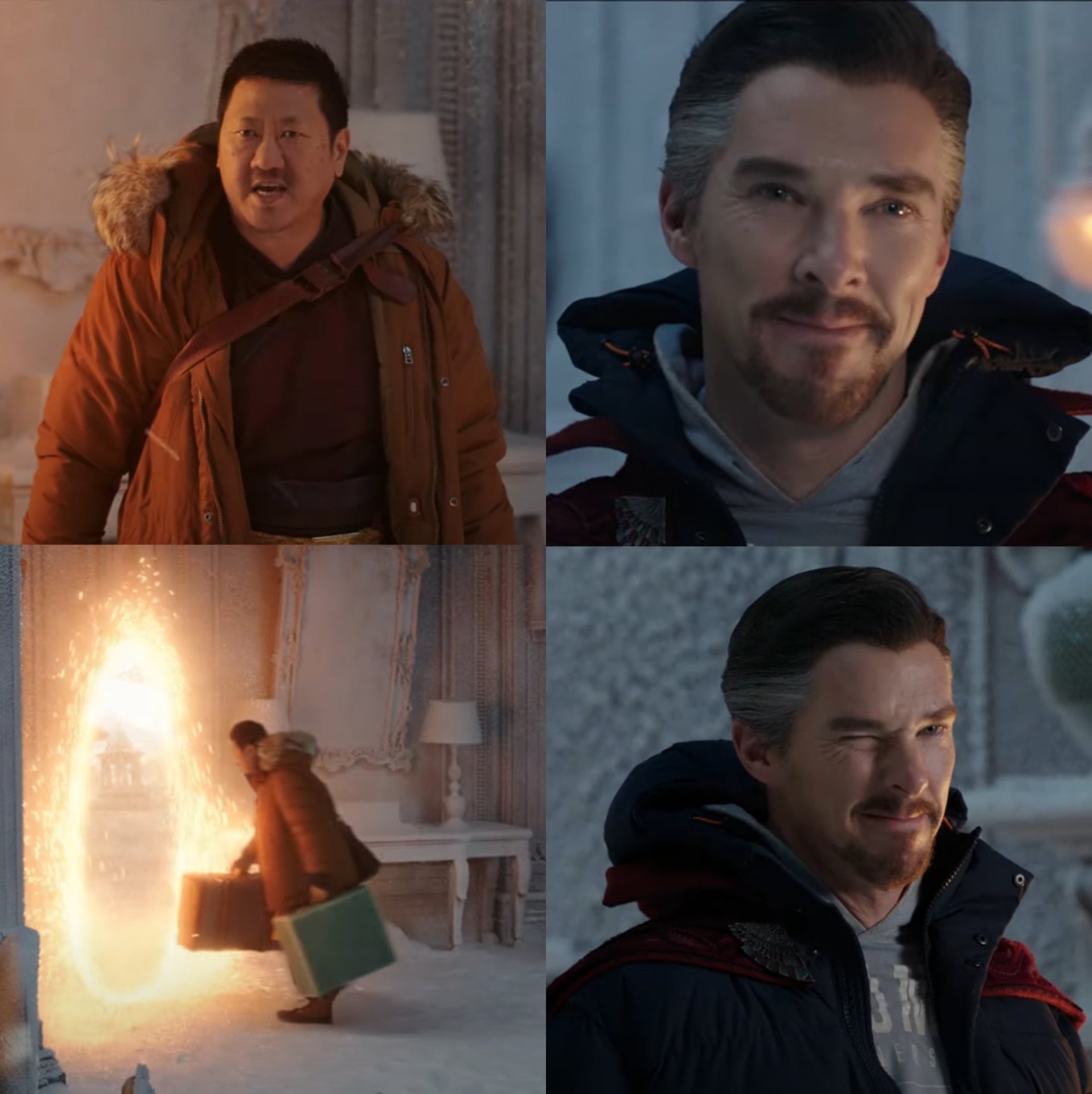 Template meme Doctor Strange and Wong