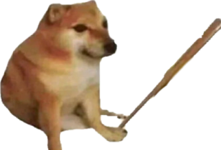 Plantilla de meme Doge dog with bat