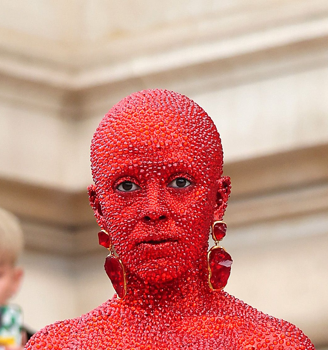 Template meme Doja Cat red dress