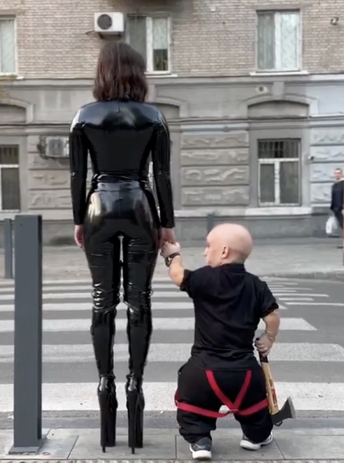 domanitrix midget crosswalk meme template