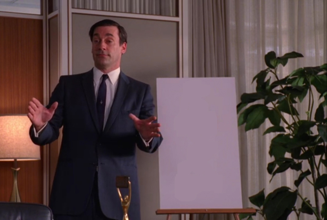 Plantilla de meme Don Draper pitch