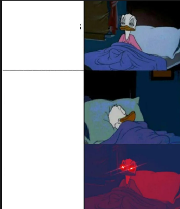 Plantilla de meme Donald Duck awake