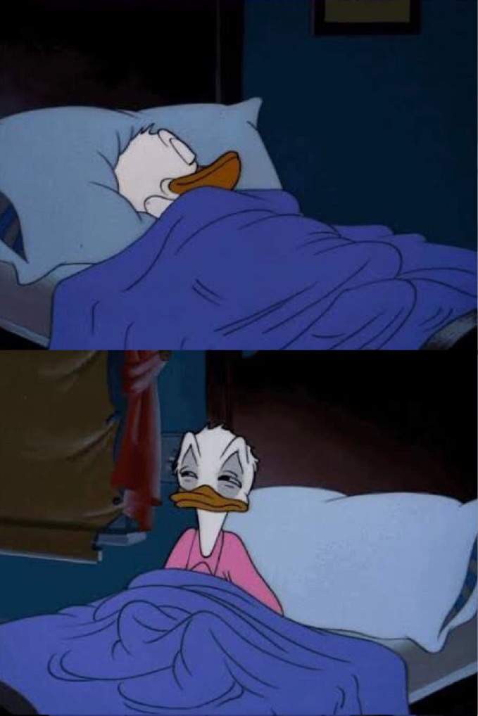 Plantilla de meme donald duck waking up