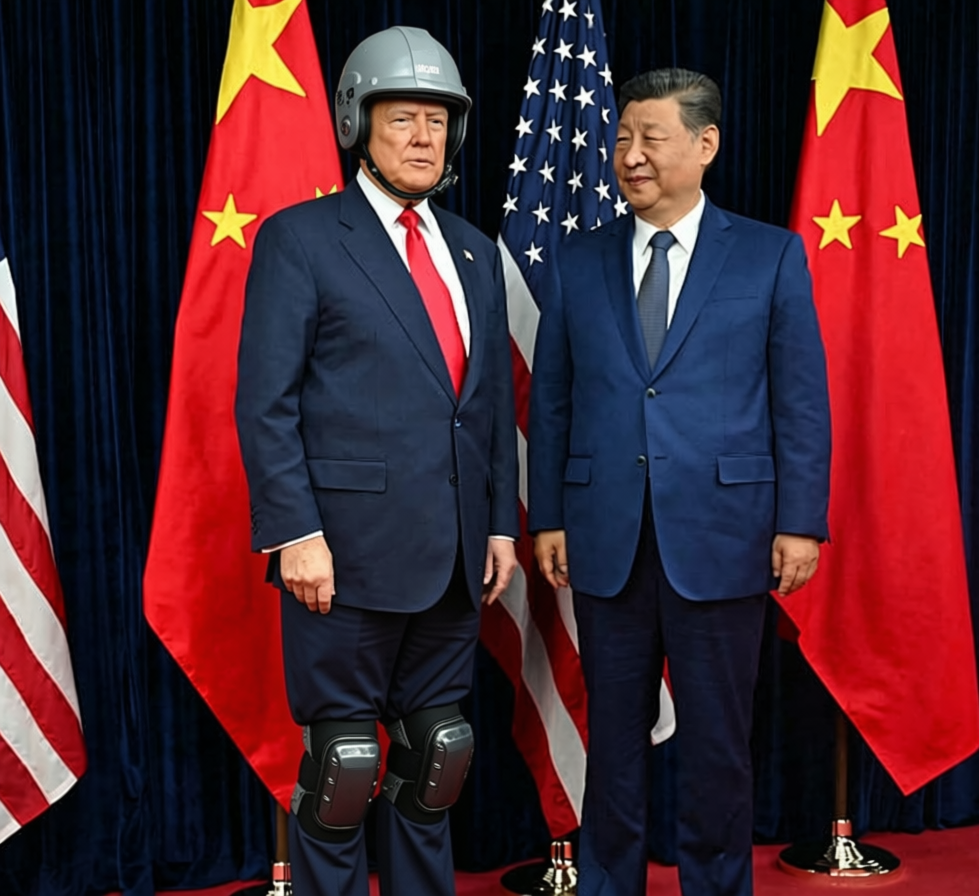 Donald Trump and Xi Jinping China Summit meme template