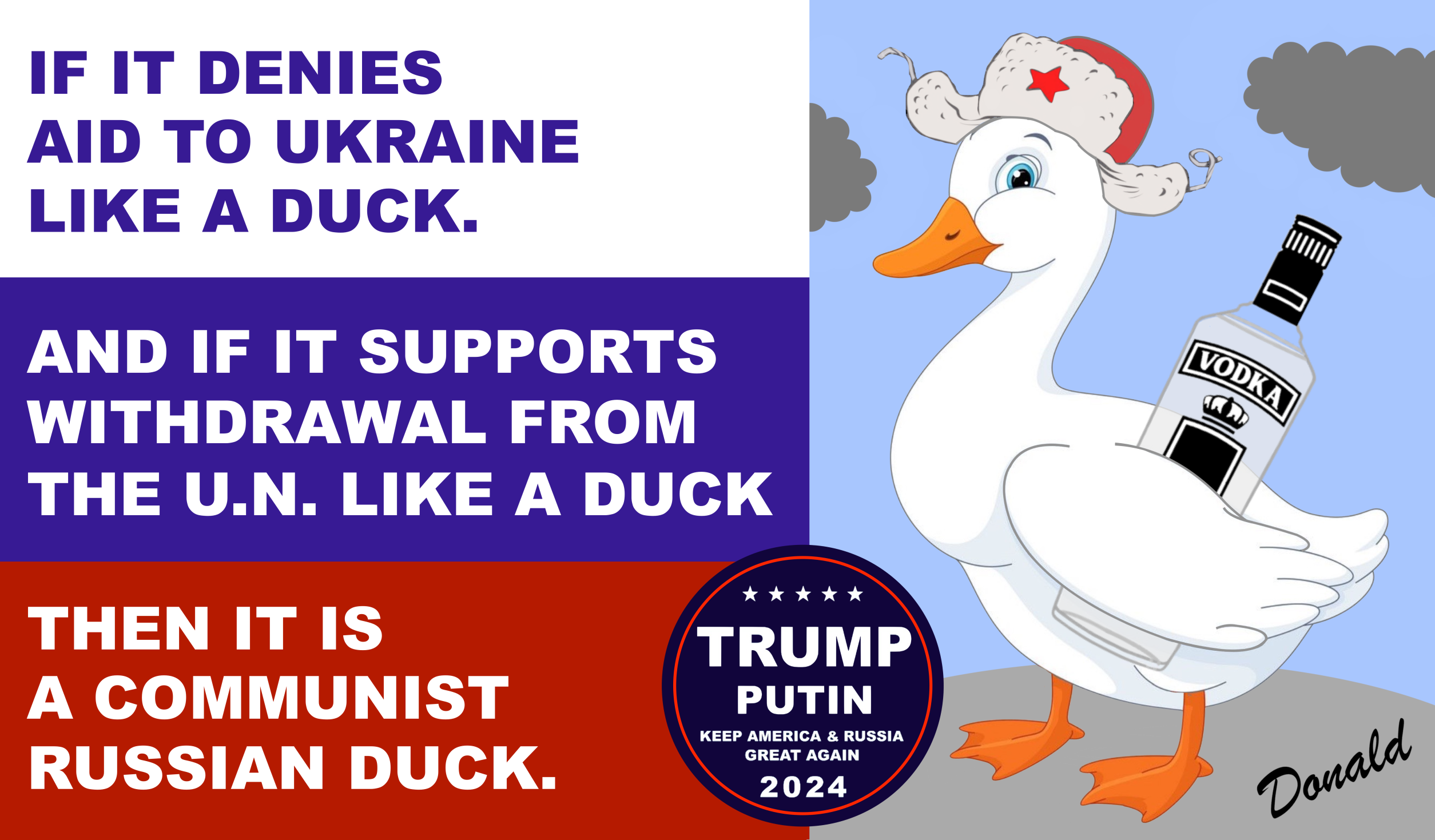 Template meme Donald Trump Duck Meme