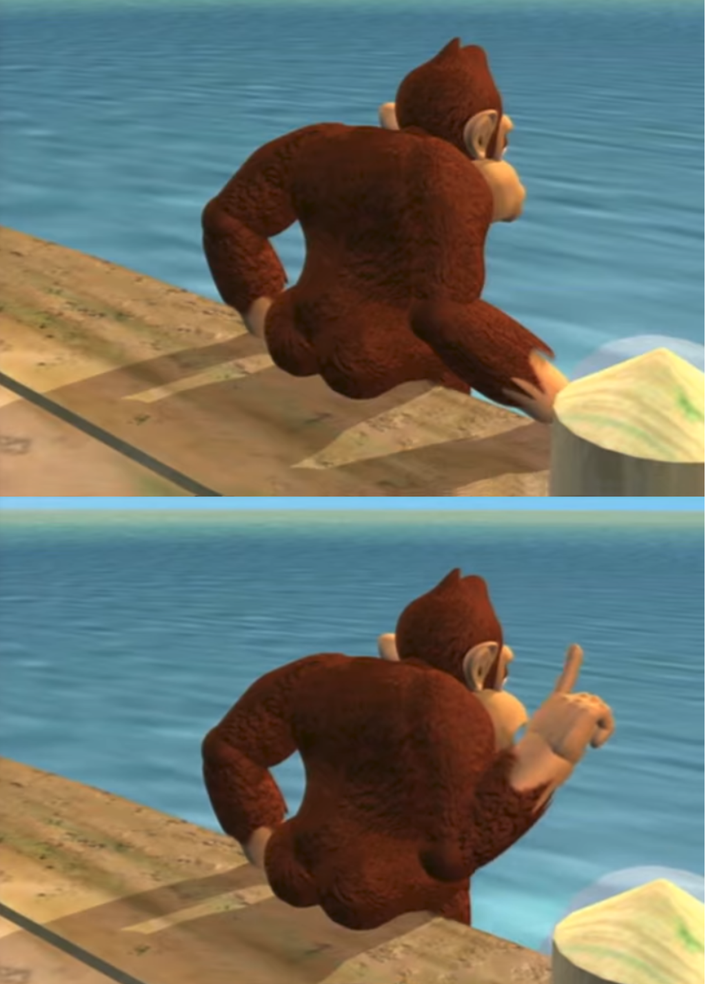 Plantilla de meme Donkey Kong