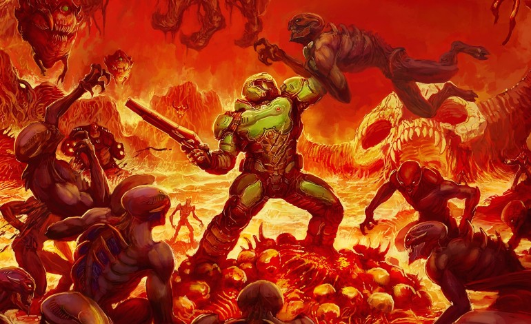 Plantilla de meme Doom Slayer killing demons