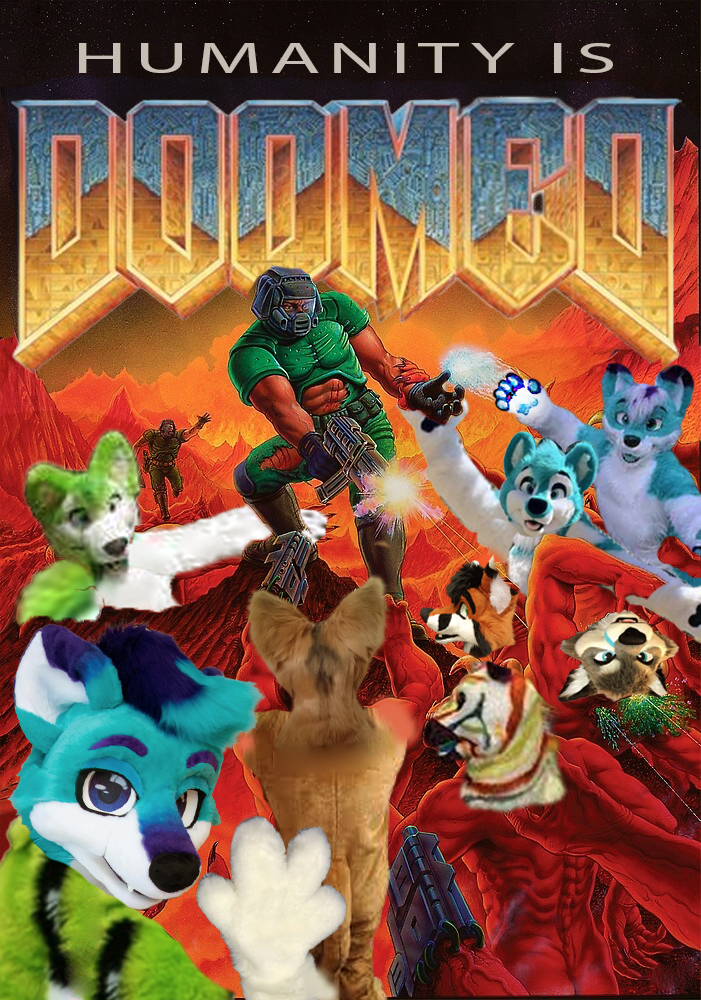 Plantilla de meme Doom Slayer VS Furries