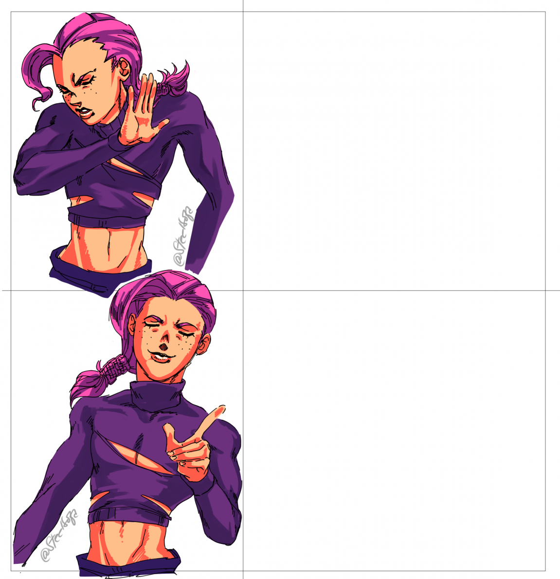 Template meme Doppio Drake Meme Jojo's Bizarre Adventure
