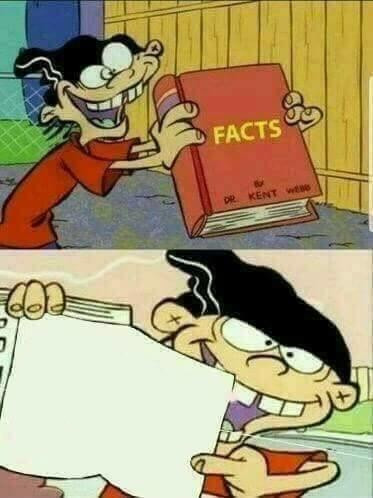 Plantilla de meme Double d facts book 