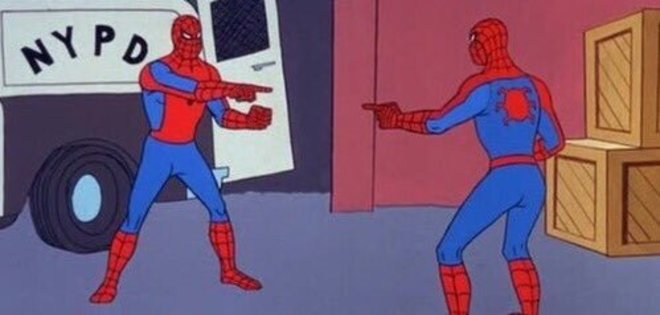 Plantilla de meme double spider-man
