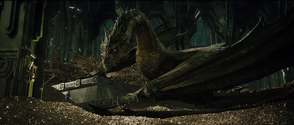 Template meme Dragon Smaug on his gold hoard