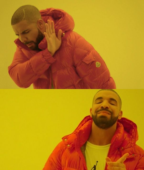 Plantilla de meme Drake