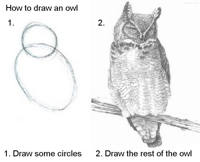 draw an owl meme template