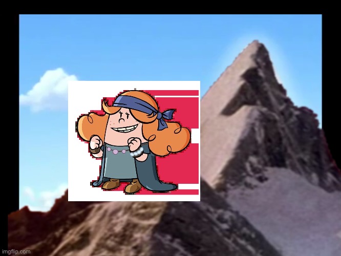 Template meme Dressy on top of a paramount mountain