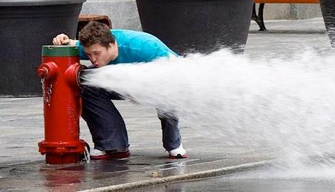 Drinking From Fire Hydrant meme template