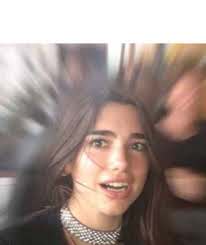 Template meme Dua Lipa + Blank Space Above
