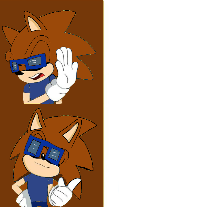 Plantilla de meme Dudu The Hedgehog Drake Meme