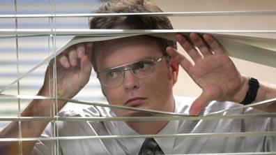 Template meme Dwight Schrute Looking