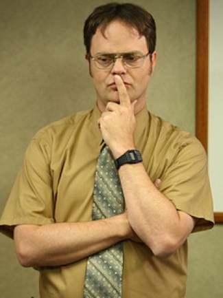 Plantilla de meme dwight schrute thought