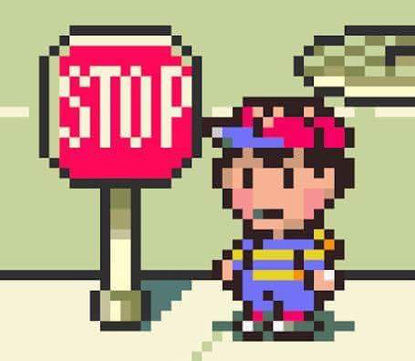 Plantilla de meme EarthBound Ness STOP