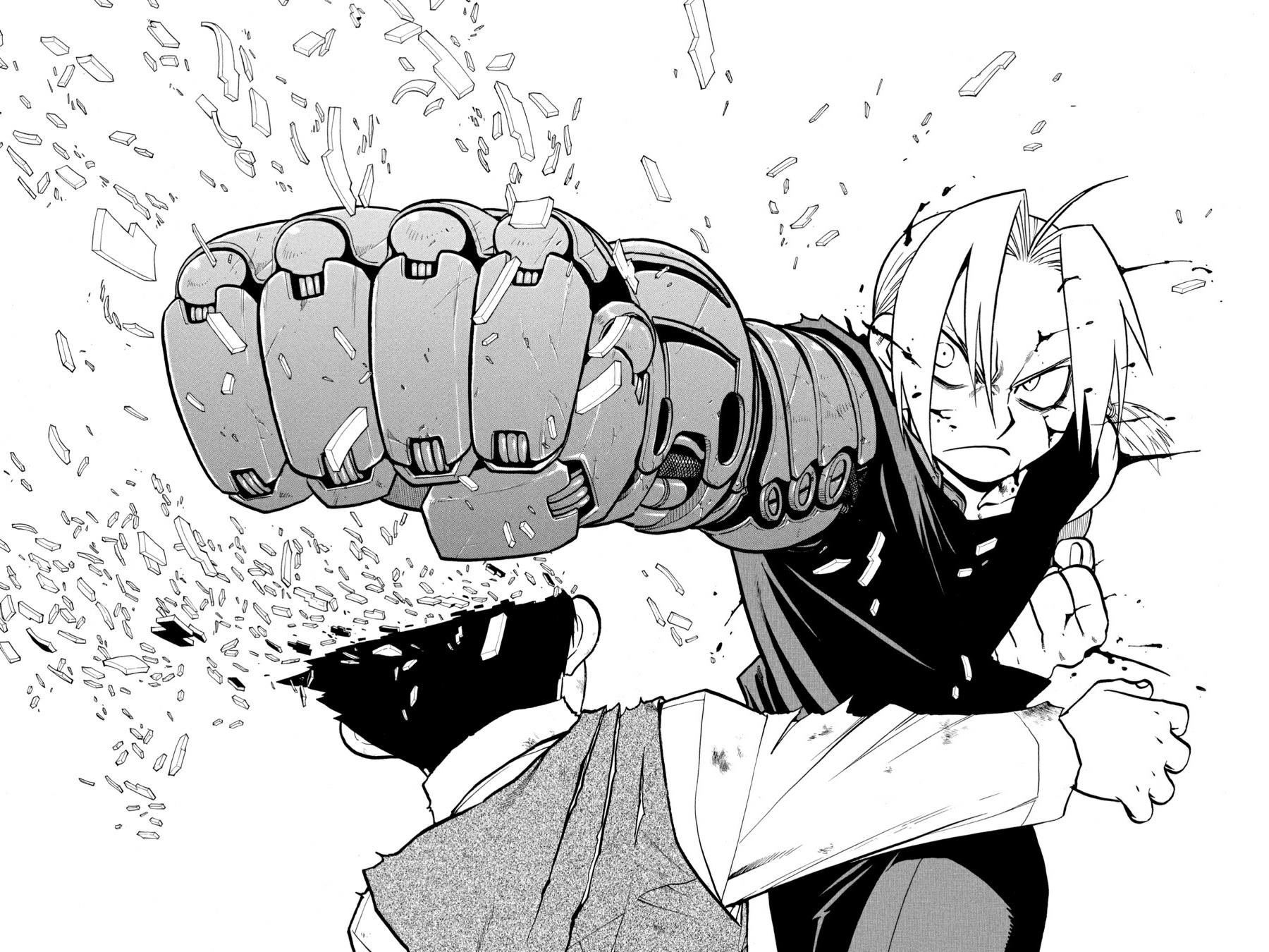 Template meme Edward elric punch