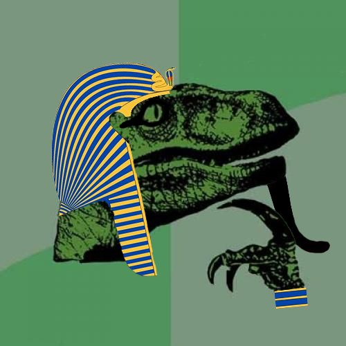 Template meme Egypt Philosoraptor
