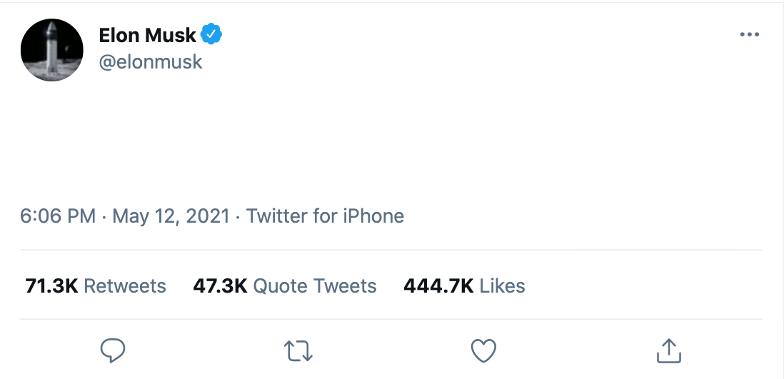 Template meme Elon Musk Blank Tweet